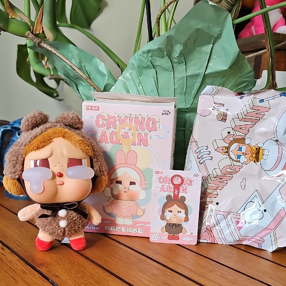 Crybaby Crying Again Plush Toy - Brown and Red - Picture 1 of 6